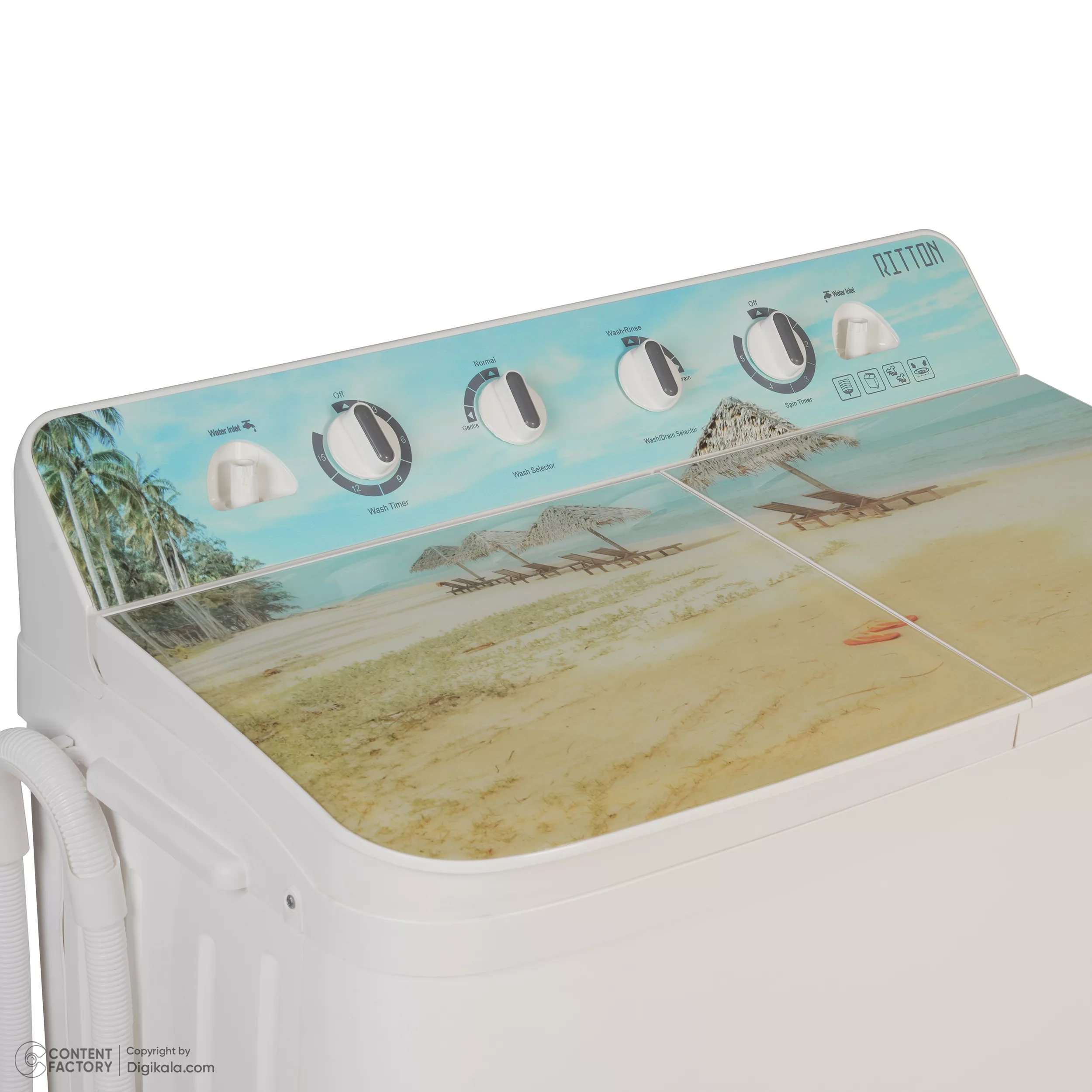 ماشین لباسشویی نیمه اتوماتیک ریتون مدل RWM-1202 TG ظرفیت ۱۲ کیلوگرم