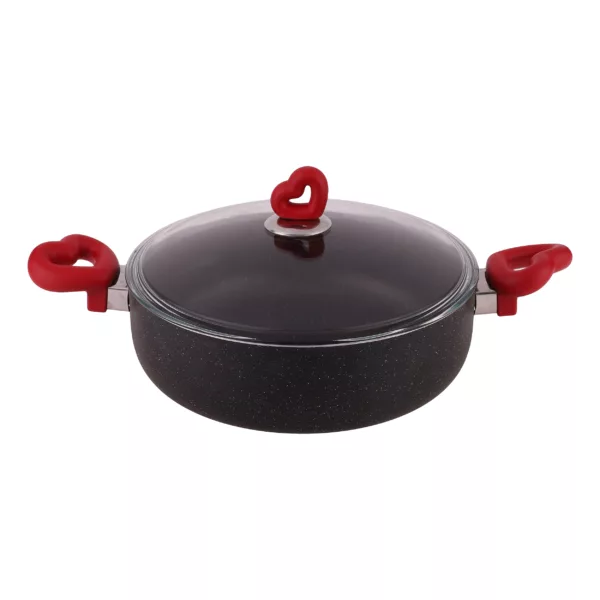 قابلمه زرساب مدل کوتاه قلبی کد GH-426KG سایز 26