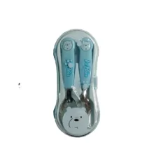 ست قاشق چنگال کودک مینیسو مدل Ice bear