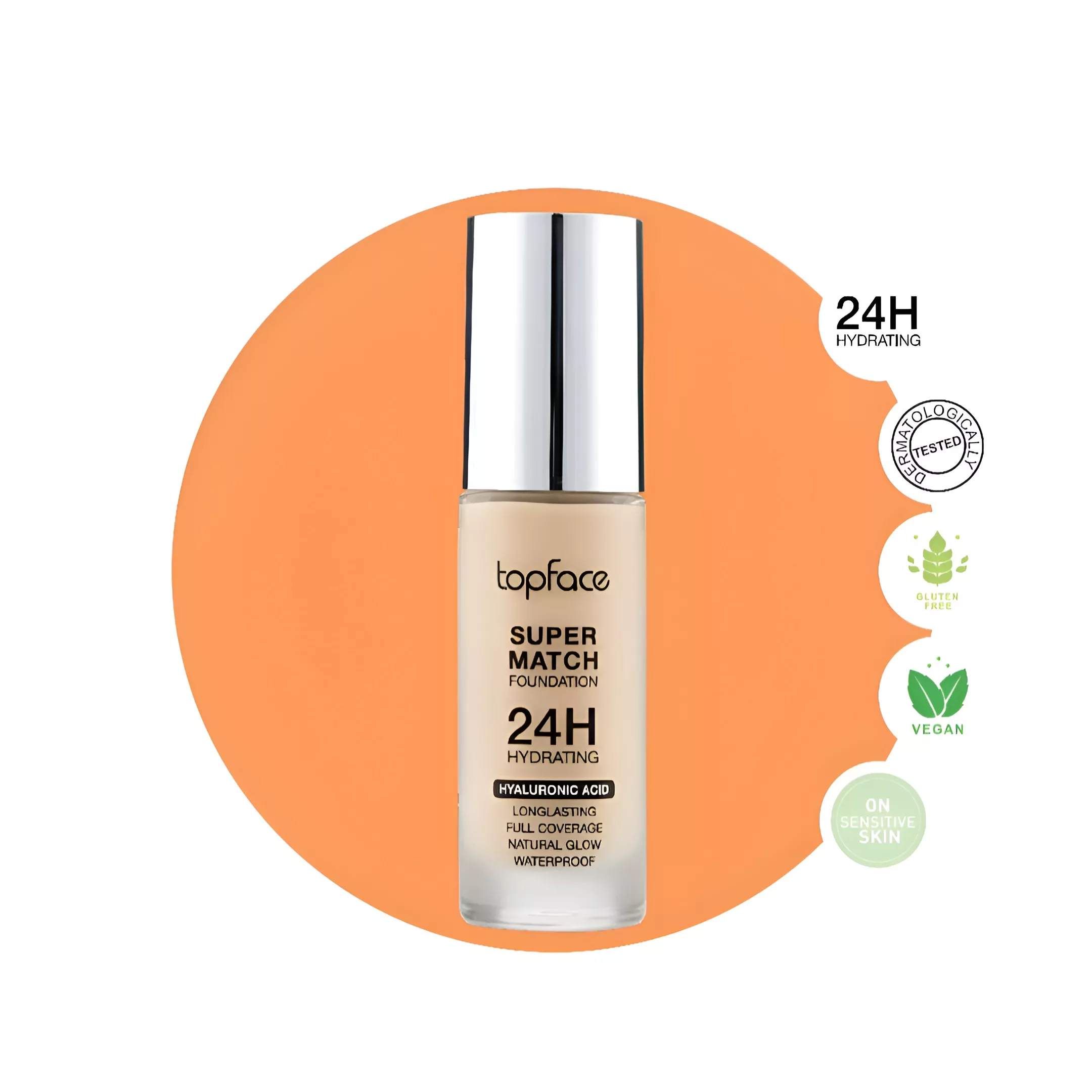 کرم پودر تاپ فیس مدل SUPER MATCH شماره 002