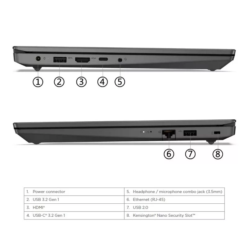 لپ تاپ 15.6 اینچی لنوو مدل V15 G4 IRU-i3 1315U-8GB DDR4-512SSD-TN - کاستوم شده