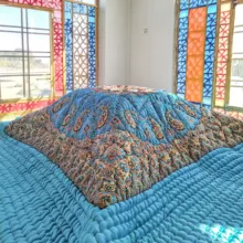 لحاف کرسی حیدر خواب ترنج مدل درباری کد 102 سایز 300x300 سانتی متر
