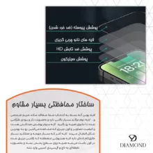 محافظ صفحه نمایش شفاف دیاموند مدل Tough مناسب برای گوشی موبایل سامسونگ Galaxy A55 5G به همراه محافظ پشت گوشی