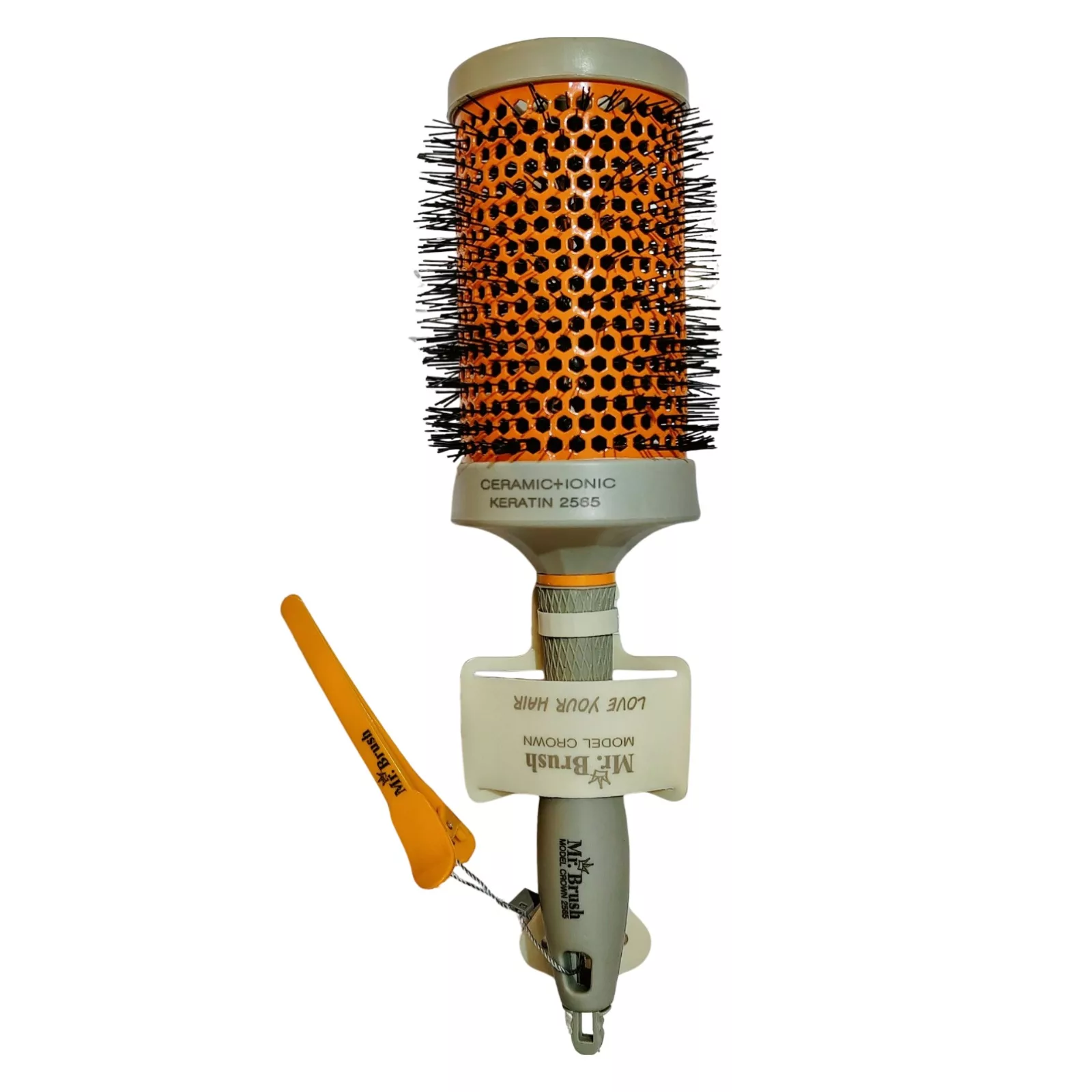 برس مو مستر براش مدل کراتین 65 به همراه گیره مو