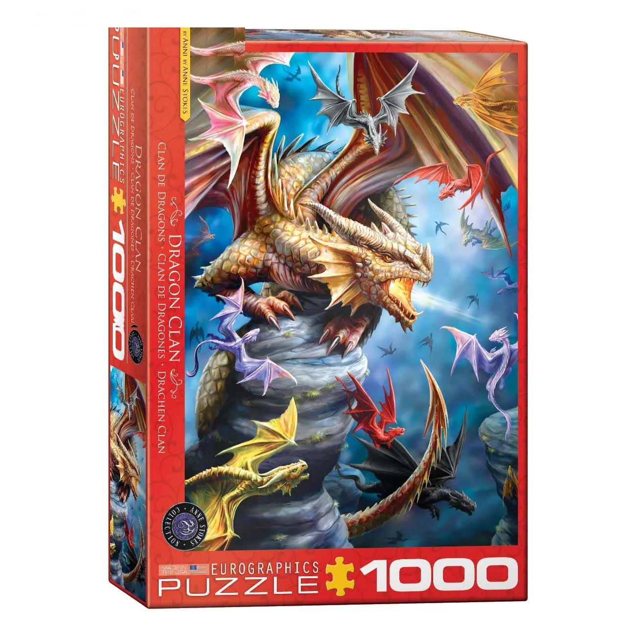 پازل 1000 تكه يوروگرافيكس پازلز طرح اژدها كد 5475