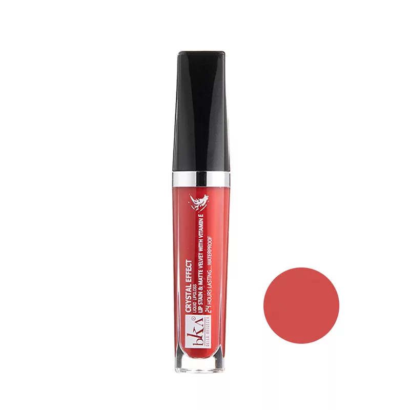 رژ لب مایع بکا کد LG263334 مجموعه 3 عددی به همراه کیف لوازم آرایش کد KK