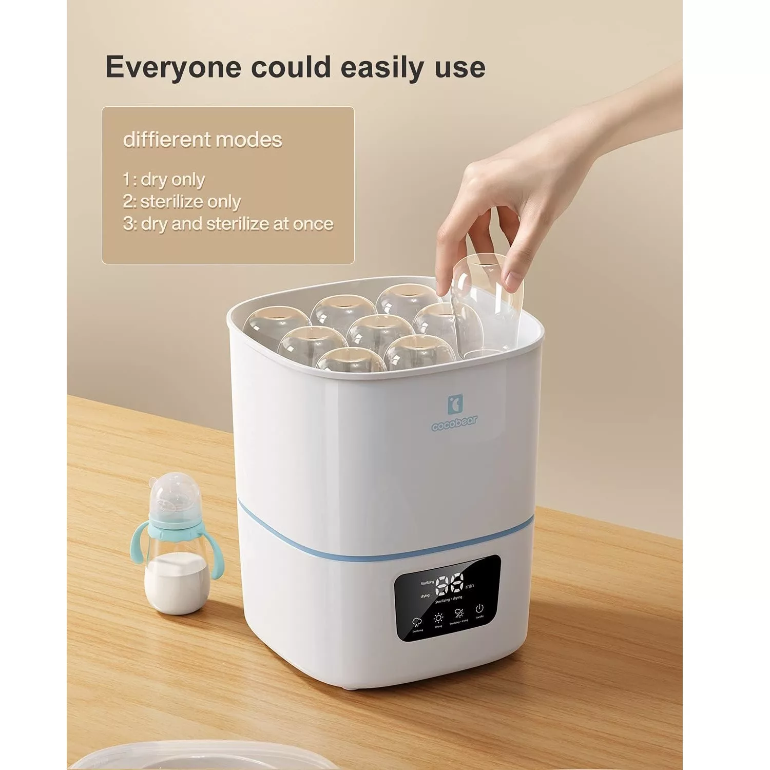 استریل کننده شیشه شیر کوکو بیر مدل CBS10