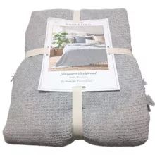 روتختی مادام کوکو مدل Basil Gri Yatak Ortusu دو نفره سایز 240×220 سانتی متر