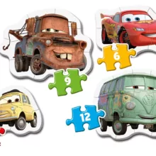 پازل کلمنتونی 4 در 1 مدل my first puzzles cars20804