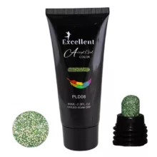 پلی ژل کاشت ناخن اکسلنت مدل دیسکو شماره PLD08 حجم 60 میلی لیتر