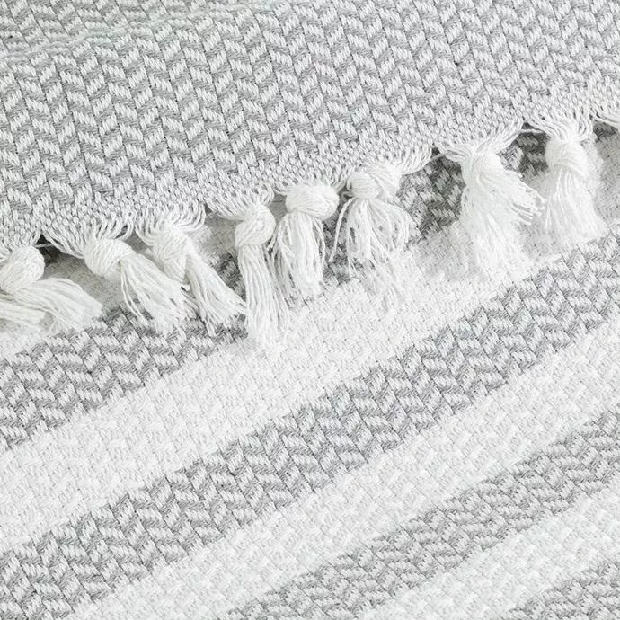 روتختی مادام کوکو مدل Sheryl Beyaz Gri تک نفره سایز 220×160 سانتی متر