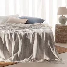 روتختی مادام کوکو مدل Ames Gri Yatak Ortusu دو نفره سایز 240×220 سانتی متر
