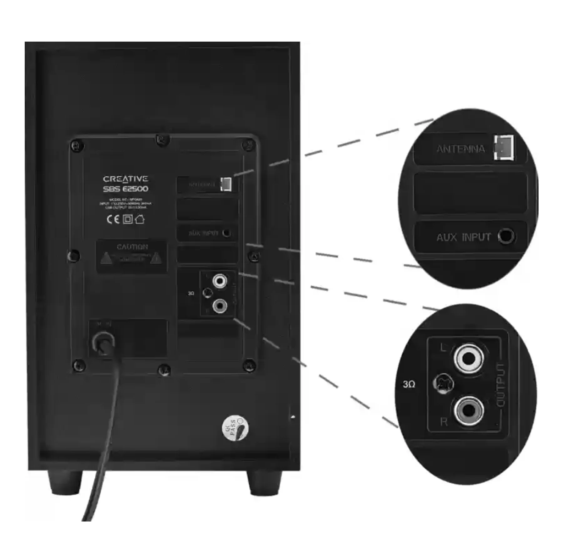 اسپیکر دسکتاپ کریتیو مدل SBS E2500