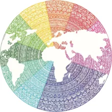 پازل 500 تکه راونزبرگر مدل Circle OF Color Mandala کد 17168