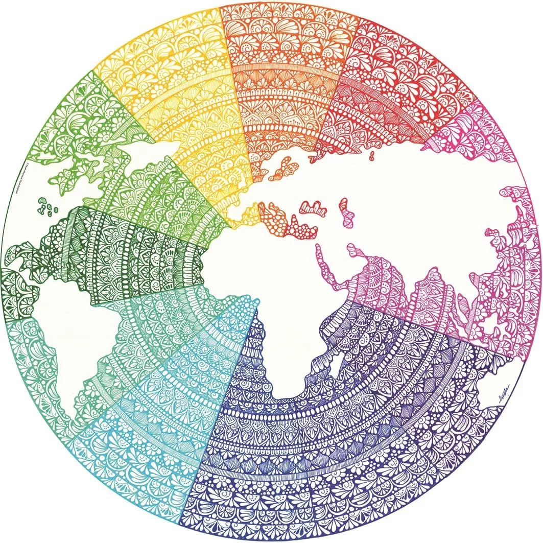 پازل 500 تکه راونزبرگر مدل Circle OF Color Mandala کد 17168