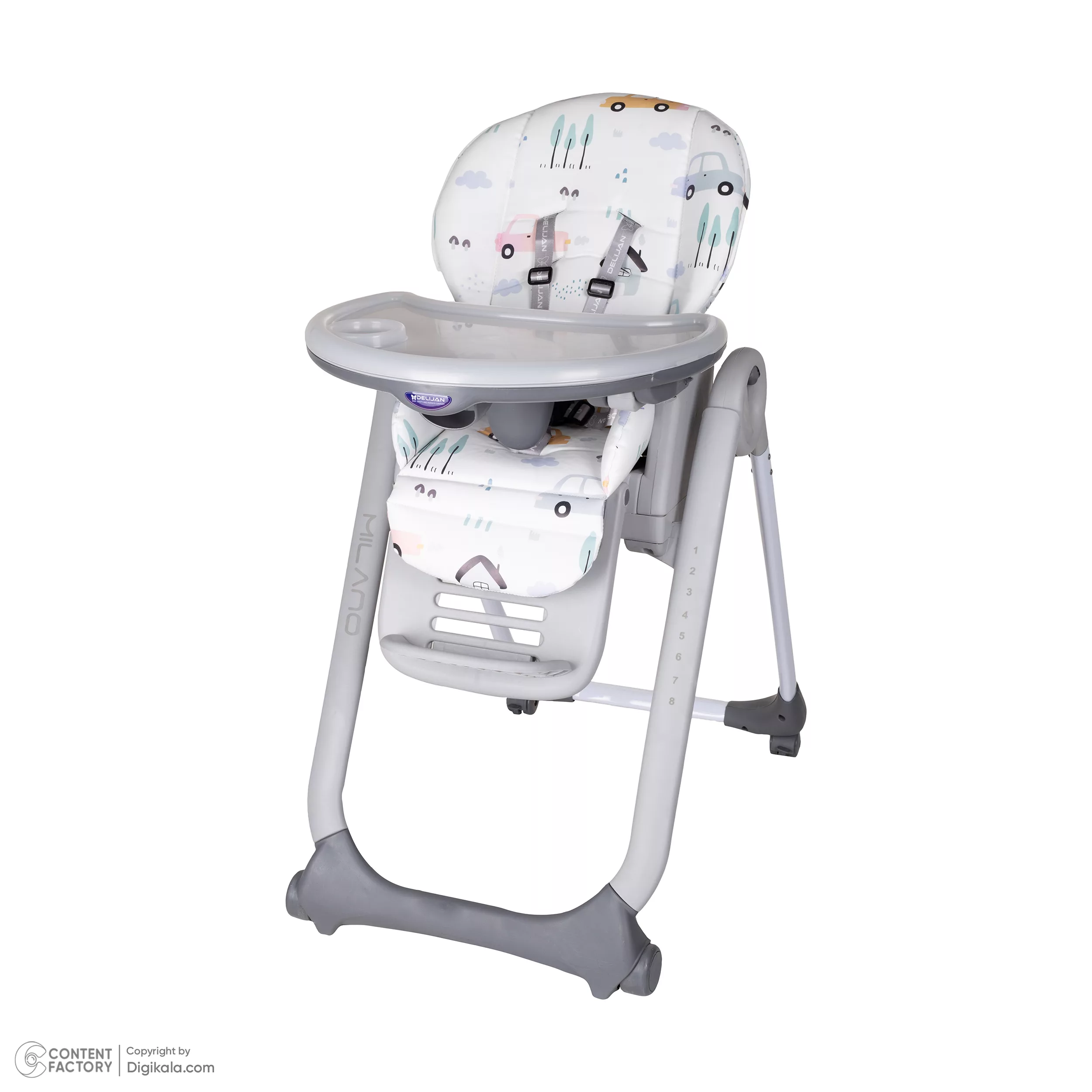 صندلی غذاخوری کودک دلیجان طرح ماشین مدل الوان