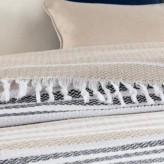 روتختی مادام کوکو مدل Sherly Bej Lacivert یک نفره سایز 220×160 سانتی متر