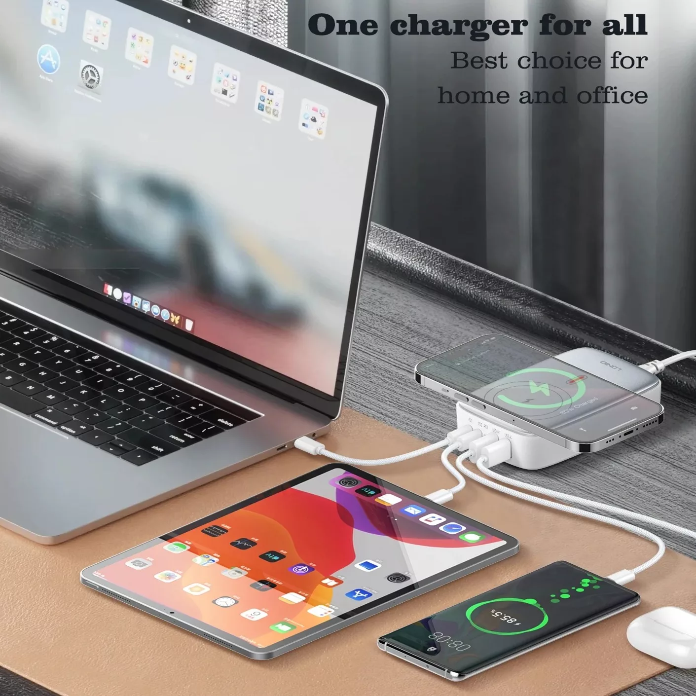 شارژر رومیزی الدینیو مدل GAN-6IN1-Q4010-140W