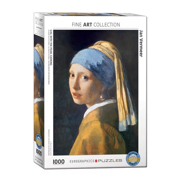 پازل 1000 تکه یوروگرافیکس پازلز مدل  6000-5158 Girl with Pearl Earring