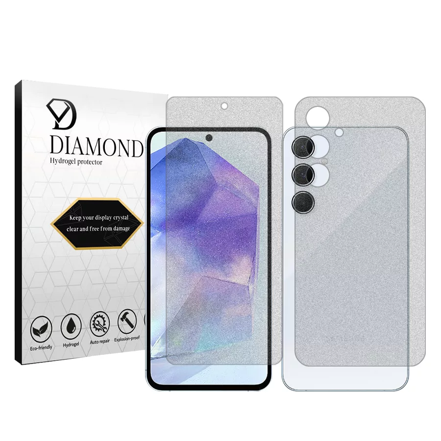 محافظ صفحه نمایش مات دیاموند مدل Tough مناسب برای گوشی موبایل سامسونگ Galaxy A55 5G به همراه محافظ پشت گوشی