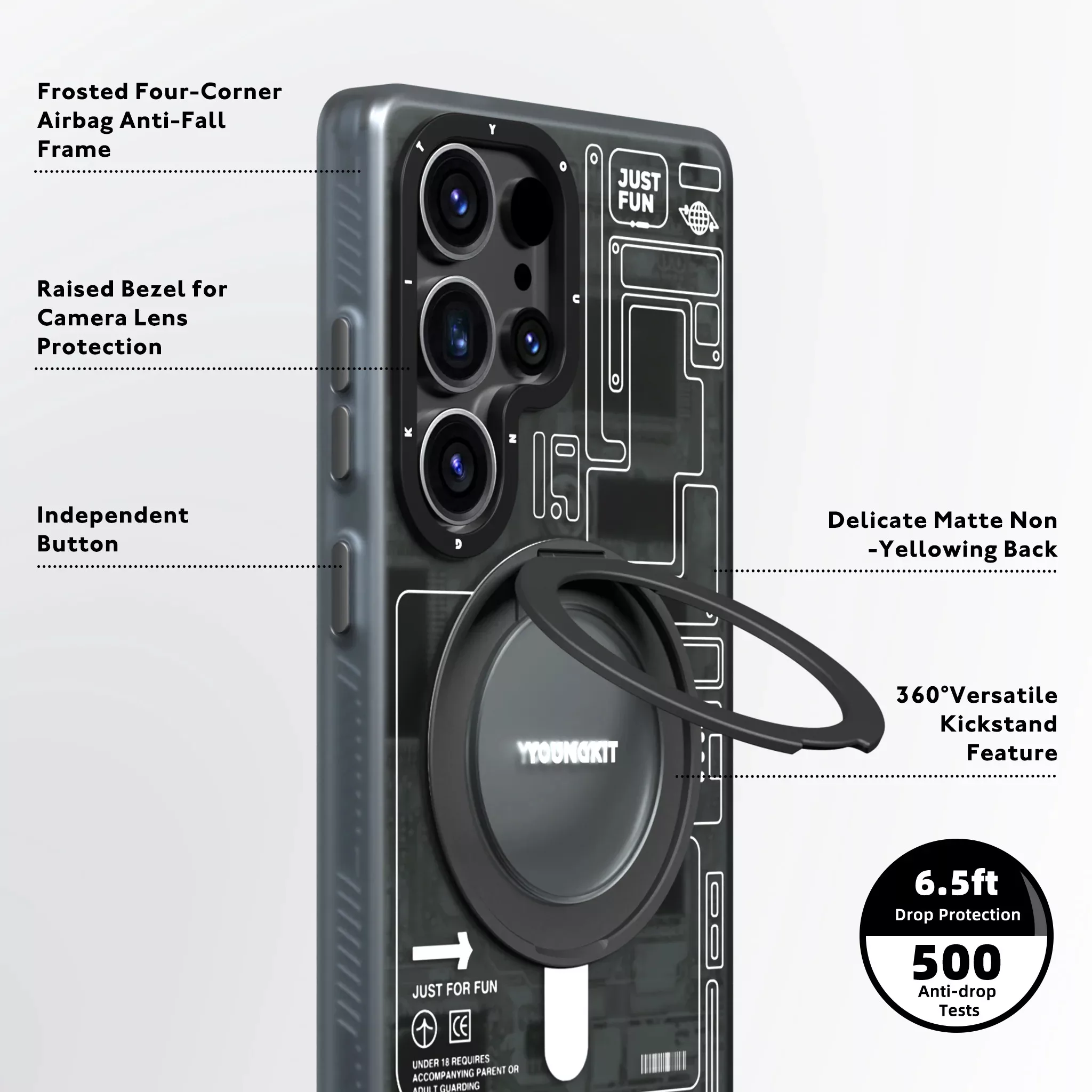 کاور یانگ کیت مدل  Futuristic 360° مناسب برای گوشی موبایل سامسونگ Galaxy S25Ultra
