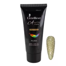 پلی ژل کاشت ناخن اکسلنت مدل دیسکو شماره PLD03 حجم 60 میلی لیتر
