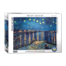 پازل 1000 تکه یوروگرافیکس پازلز مدل 5708 The Starry Night Over The Rhone