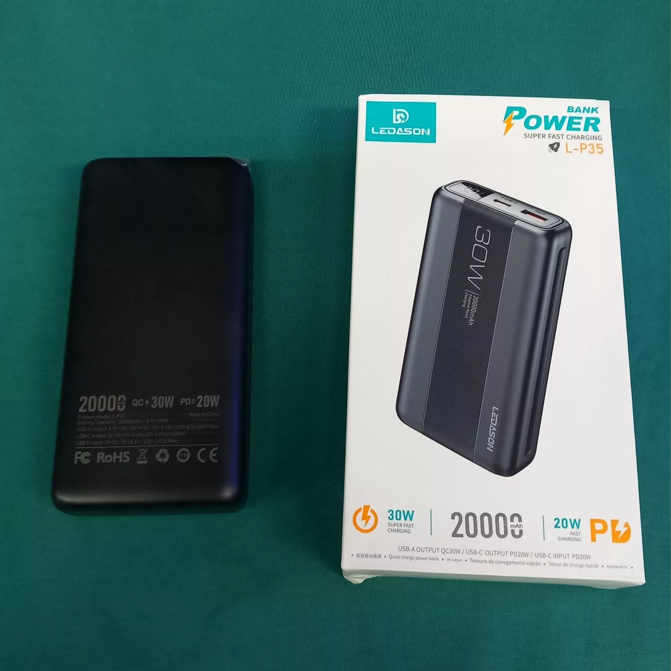 پاوربانک مدل L-P35 ظرفیت 20000 میلی آمپر ساعت