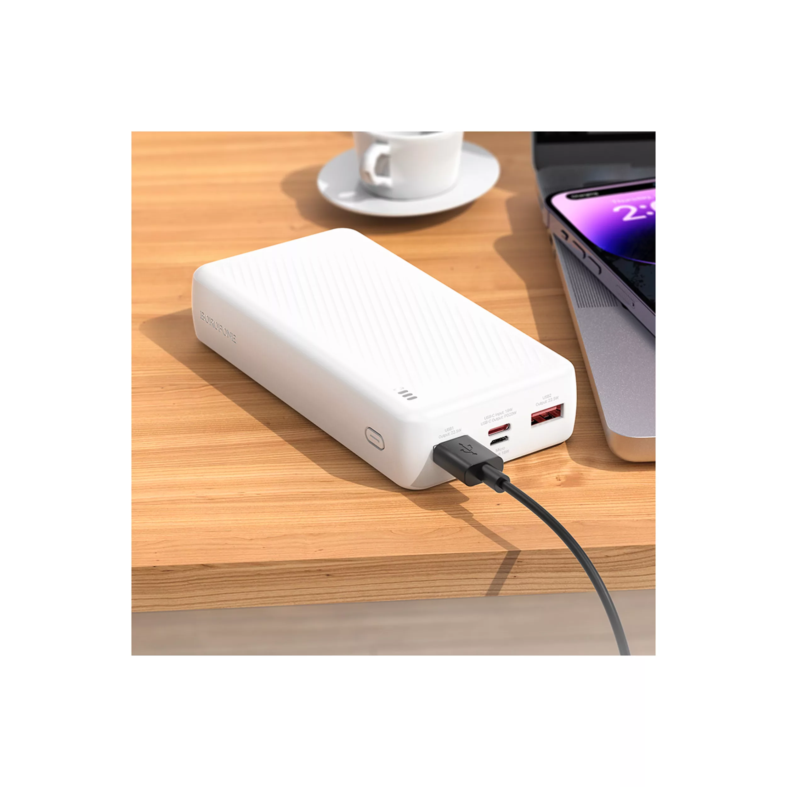 پاوربانک بروفون مدل BJ56A 22.5W+PD 20W ظرفیت 20000 میلی آمپر ساعت