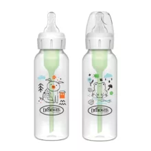 شیشه شیر دکتر براونز طرح خوک و قورباغه مدل SB82040 گنجایش 250 میلی لیتر بسته 2 عددی