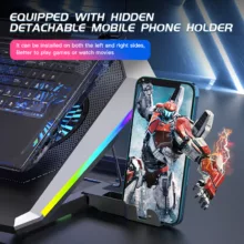 پایه خنک کننده لپ تاپ گیمینگ مدل RGB 5FAN D10 کد MOBILE STAND
