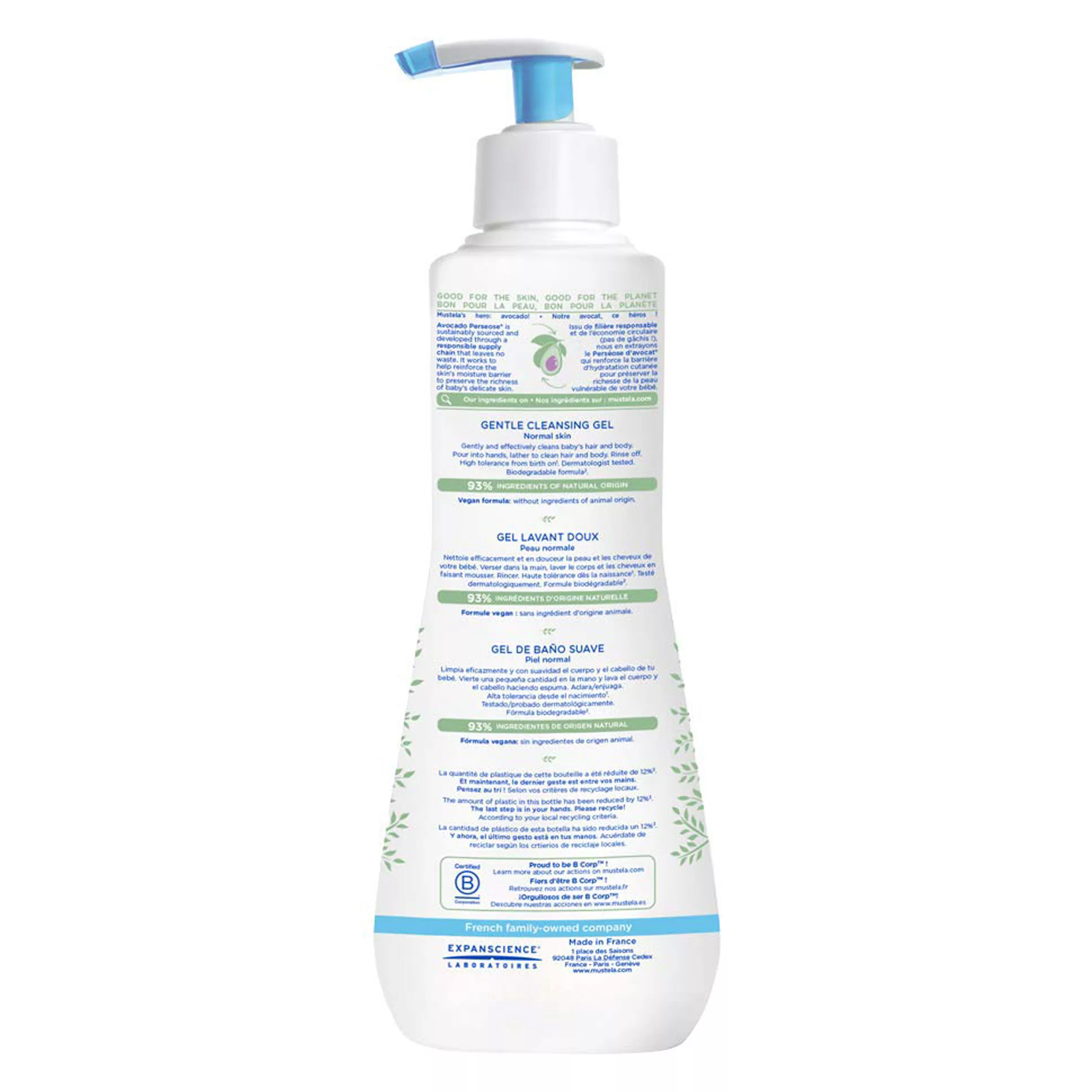 ژل شستشو دهنده سر و بدن کودک موستلا مدل Mu3754 حجم 500 میلی لیتر