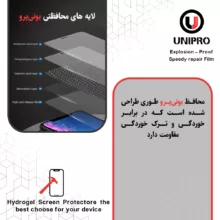 محافظ صفحه نمایش شفاف یونی پرو مدل Explosion Proof مناسب برای گوشی موبایل سامسونگ Galaxy A55 به همراه محافظ پشت گوشی