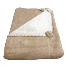 پتو ازدیلک مدل Ponponlu Bej سایز 150×200 سانتی متر