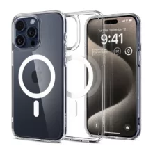کاور برند اسپیگن مدل ultra hybrid magsafe clear case کد015 مناسب برای گوشی موبایل اپل iphone 15promax