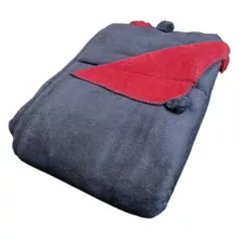 پتو ازدیلک مدل Ponponlu Indigo دو رو سایز 180×220 سانتی متر