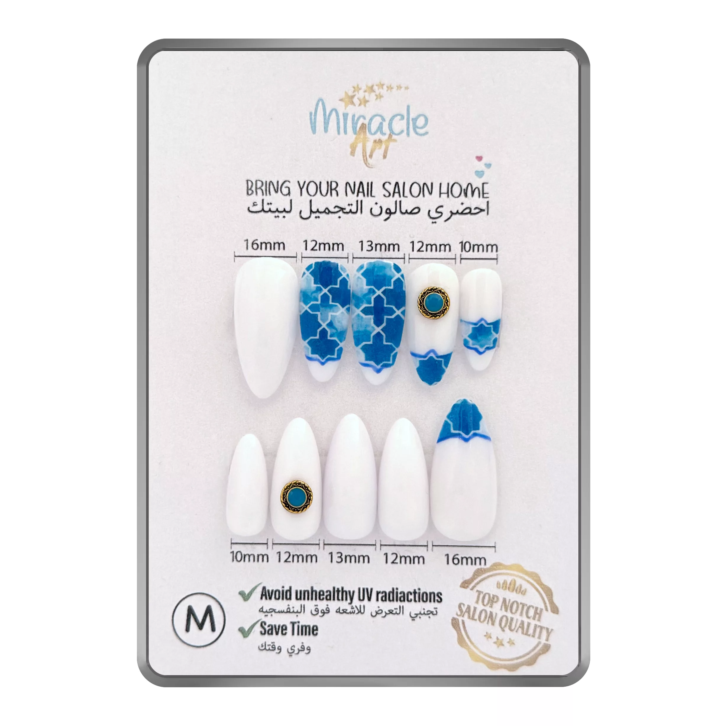ناخن مصنوعی میراکل آرت کد 003M بسته 10 عددی