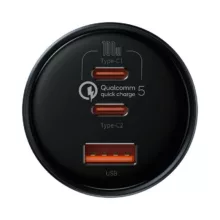 شارژر فندکی 100 وات باسئوس مدل TZCCZM-0G به همراه کابل USB-C