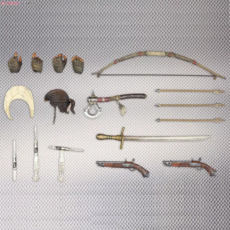 اکشن فیگور پلی آرت مدل اساسین سری Connor Kenway مجموعه 19 عددی
