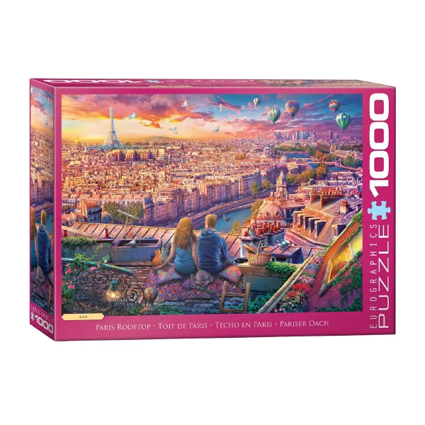 پازل 1000 تکه یوروگرافیکس پازلز مدل 6000-5886 Paris Rooftop