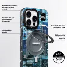 کاور یانگ کیت مدل Cyberpunk 360° Spin Magnetic Stand Case مناسب برای گوشی موبایل اپل iphone 16 promax