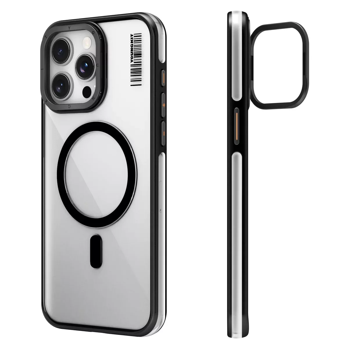 کاور یانگ کیت مدل شفاف استند دار مناسب برای اپل iphone 15 promax