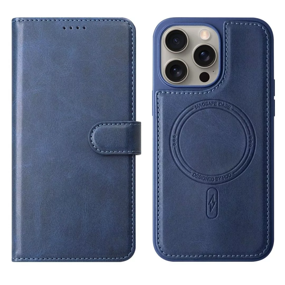 کیف کلاسوری اچ دی دی طرح چرمی مگ سیف مدل LUXURY مناسب برای گوشی موبایل اپل IPHONE 13 pro