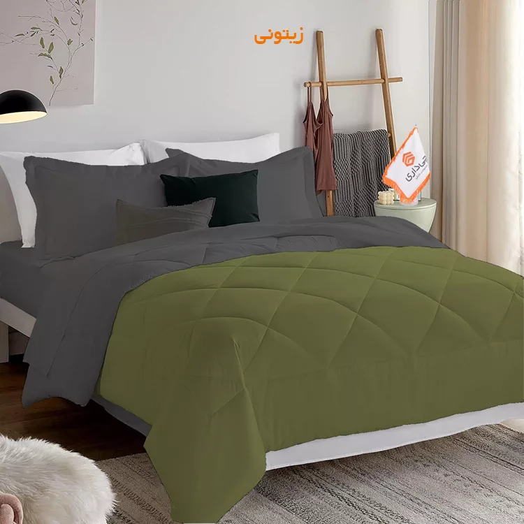 لحاف چیداری مدل دورو یک نفره سایز 160x220 سانتی متر