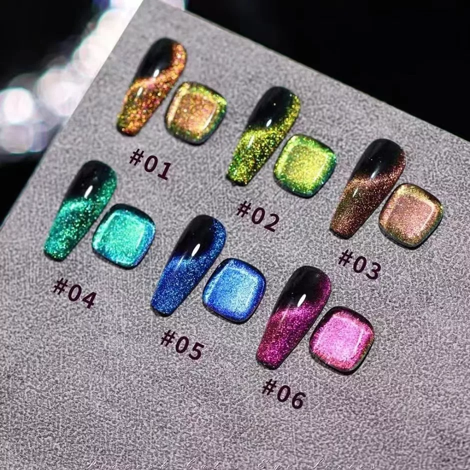 لاک ژل کلانا مدل کت آی مغناطیسی بسته 6 عددی