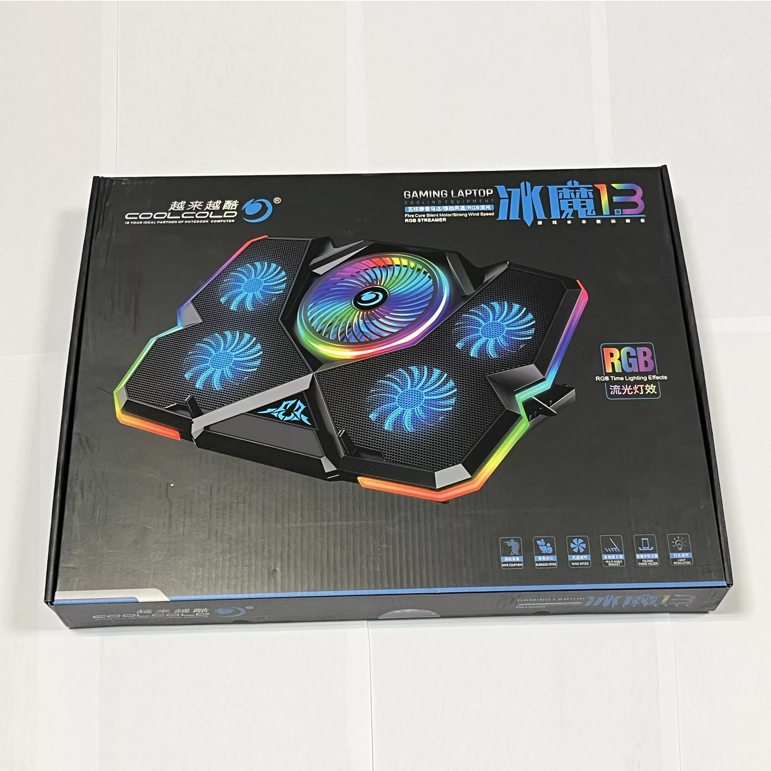 پایه خنک کننده لپ تاپ گیمینگ کول کلد مدل RGB 5FAN