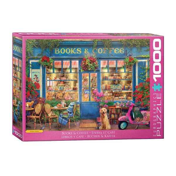 پازل 1000 تکه یوروگرافیکس پازلز مدل 6000-5869 Books & Coffee