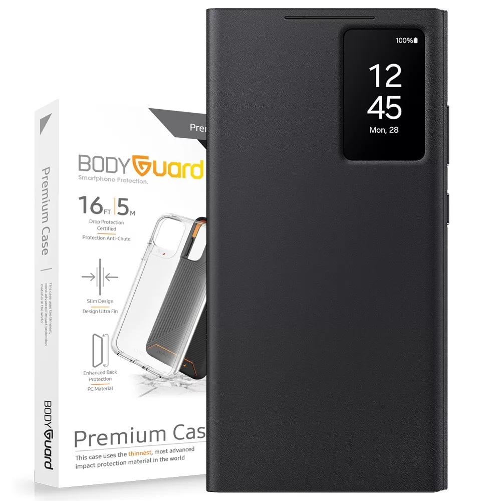 کیف کلاسوری بادیگارد مدل S-View Cover مناسب برای گوشی موبایل سامسونگ Galaxy S24 Ultra