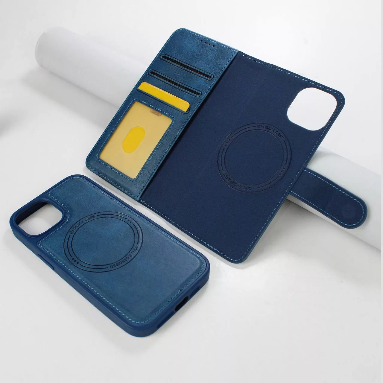 کیف کلاسوری اچ دی دی طرح چرمی مگ سیف مدل LUXURY مناسب برای گوشی موبایل اپل IPHONE 13 pro