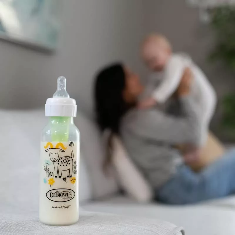 شیشه شیر دکتر براونز طرح سنجاب و بز مدل SB82042 گنجایش 250 میلی لیتر بسته 2 عددی